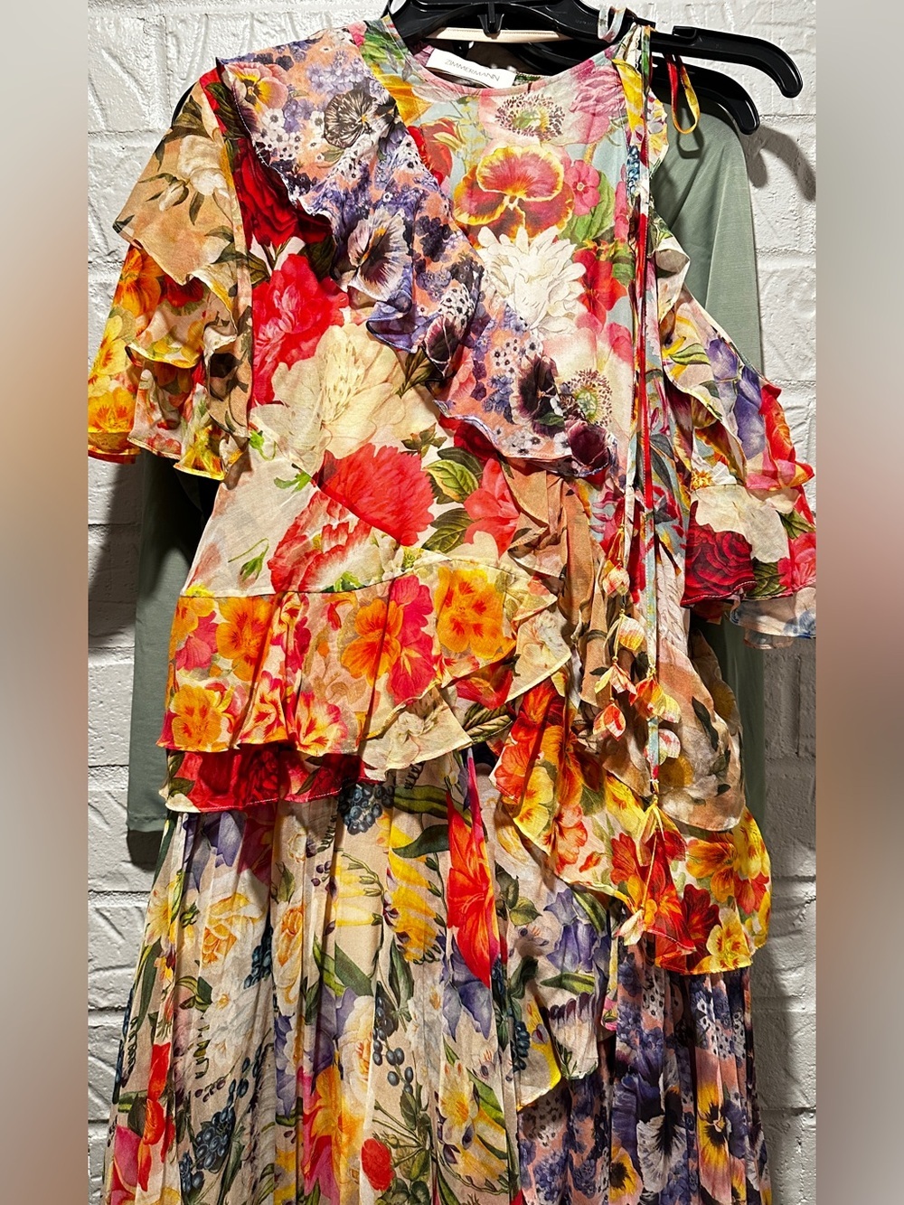 Zimmerman Wonderland Flounce Floral Tiered Dress Size 0p - Picture 10 of 12